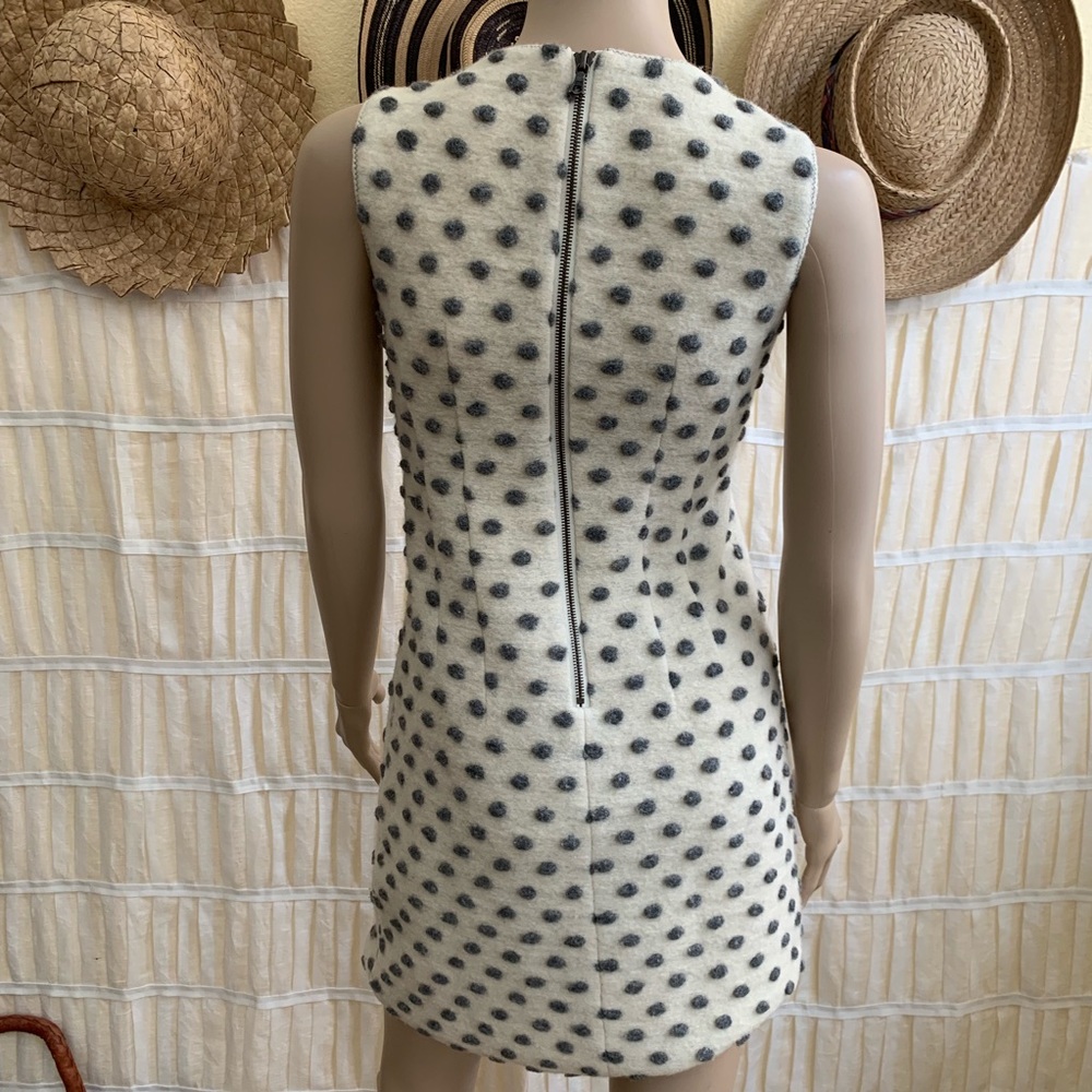 Calypso St. Barth Textured Dot Wool Shift Dress - image 4